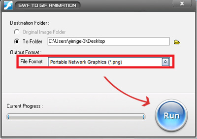 Choose Output Folder and Format